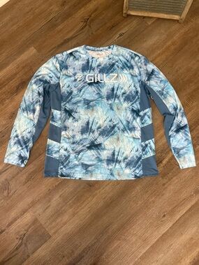 GILLZ Men's Long-Sleeve Performance Shirt - Blue Tie-Dye